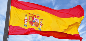 Flagrende spansk flag