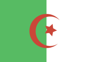 Algeriet flag med måne og stjerne