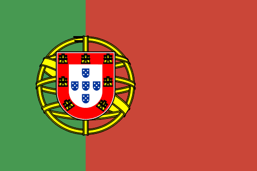 Portugals flag grøn og rød med symbol