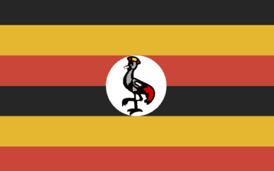 Ugandas flag med fugl